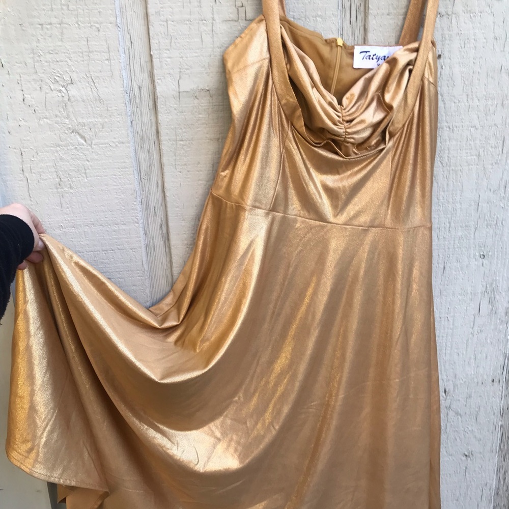 Tatyana gold dress XL